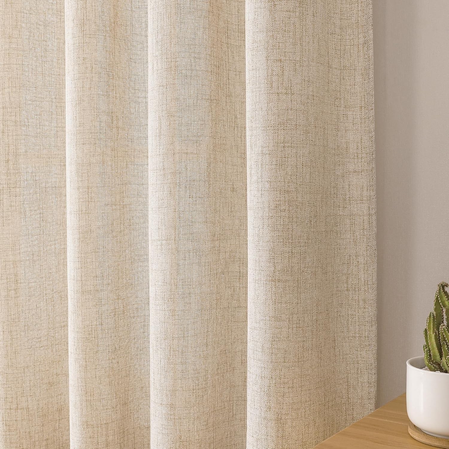 Short Linen Tier Curtains Rod Pocket Semi Sheer Half Kitchen Curtain