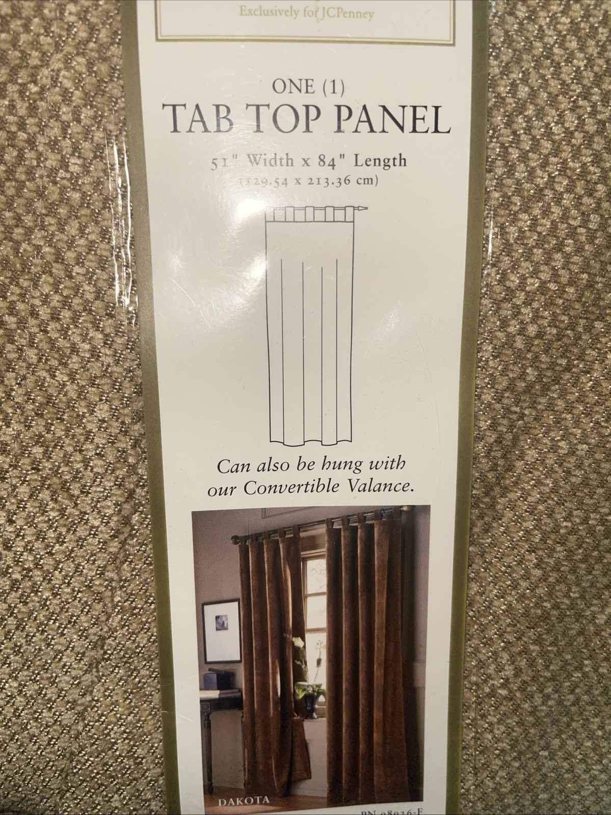 Croscill Home Tab Top Curtain Panel Linen 51 w x 84″ h Style 9380
