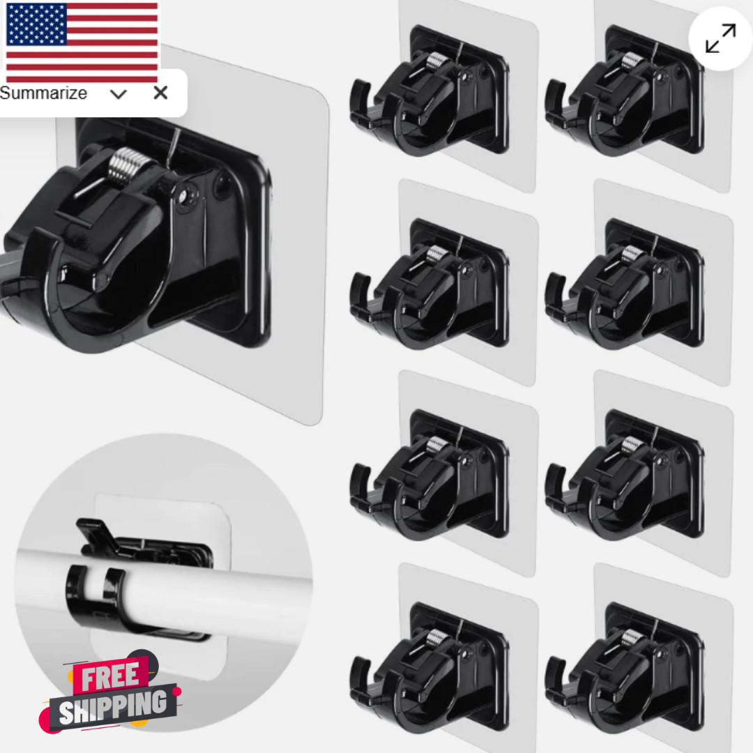 Curtain Rod Brackets No Drilling,Self Adhesive Curtain Rod Holder Hooks for Home