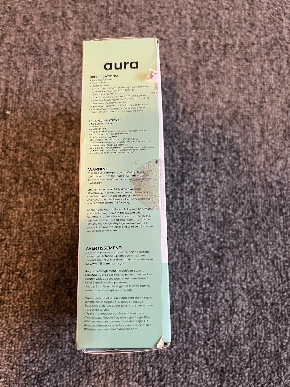 2x Aura Smart Shade Ombré Intelligence Motorized Blind Controller Ly1690 READ
