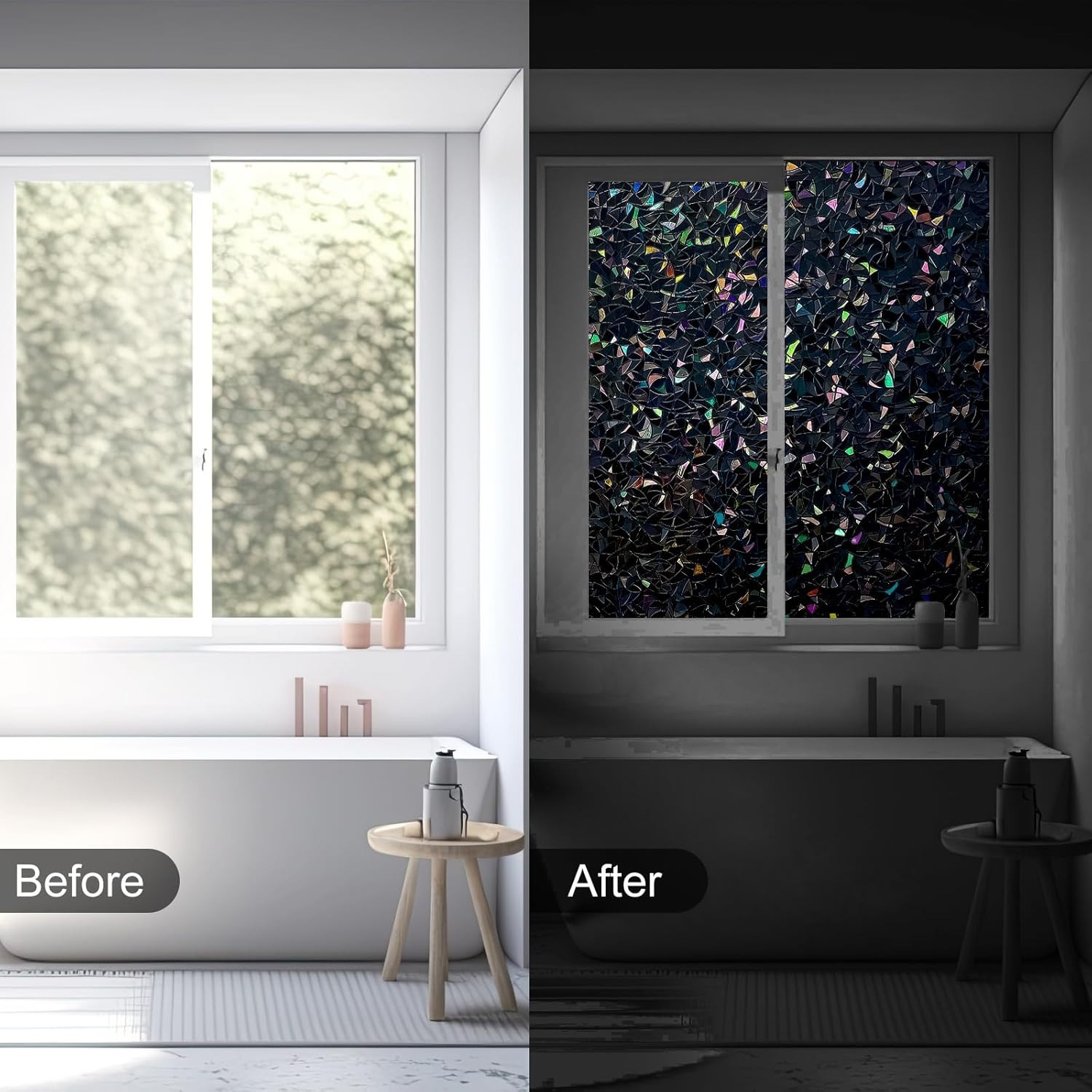 Total Blackout Rainbow Window Privacy Film