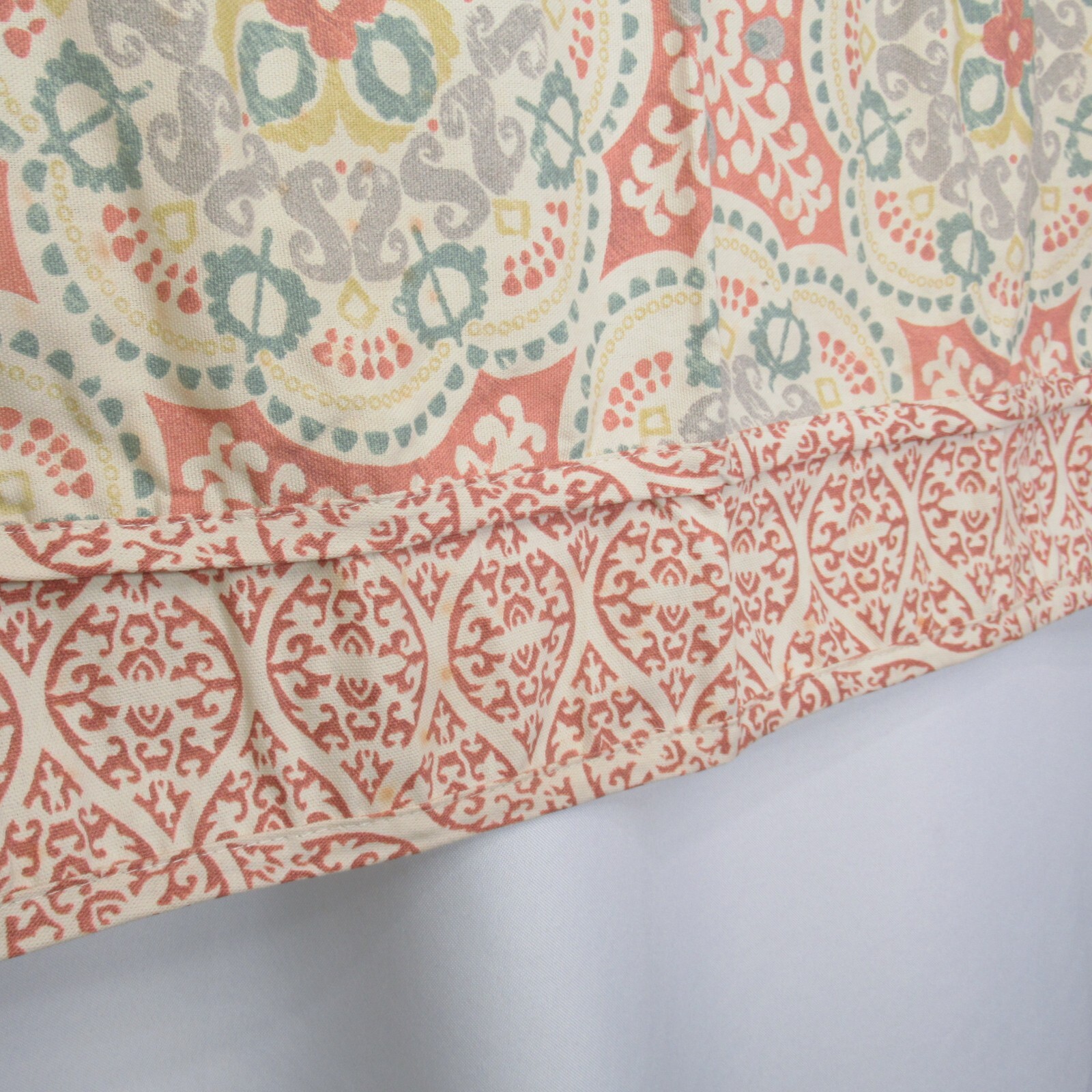 Waverly Home Classics 2 Valances Astrid Coral Red 52 X 20 Rod Pocket Layered