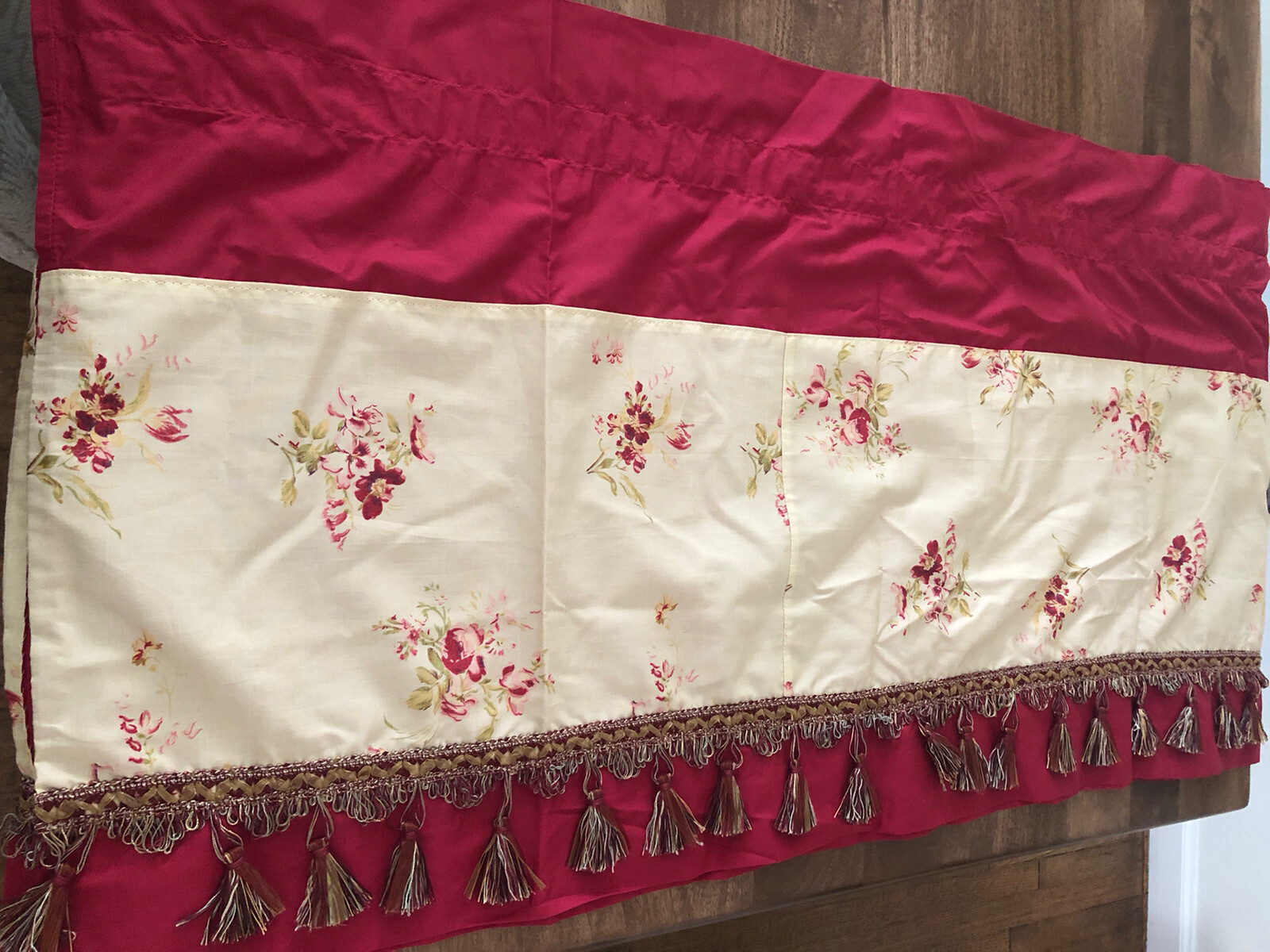 Custom Valence Made w/Chaps Ralph Lauren Essex Garden Cottage Rose Floral 88”