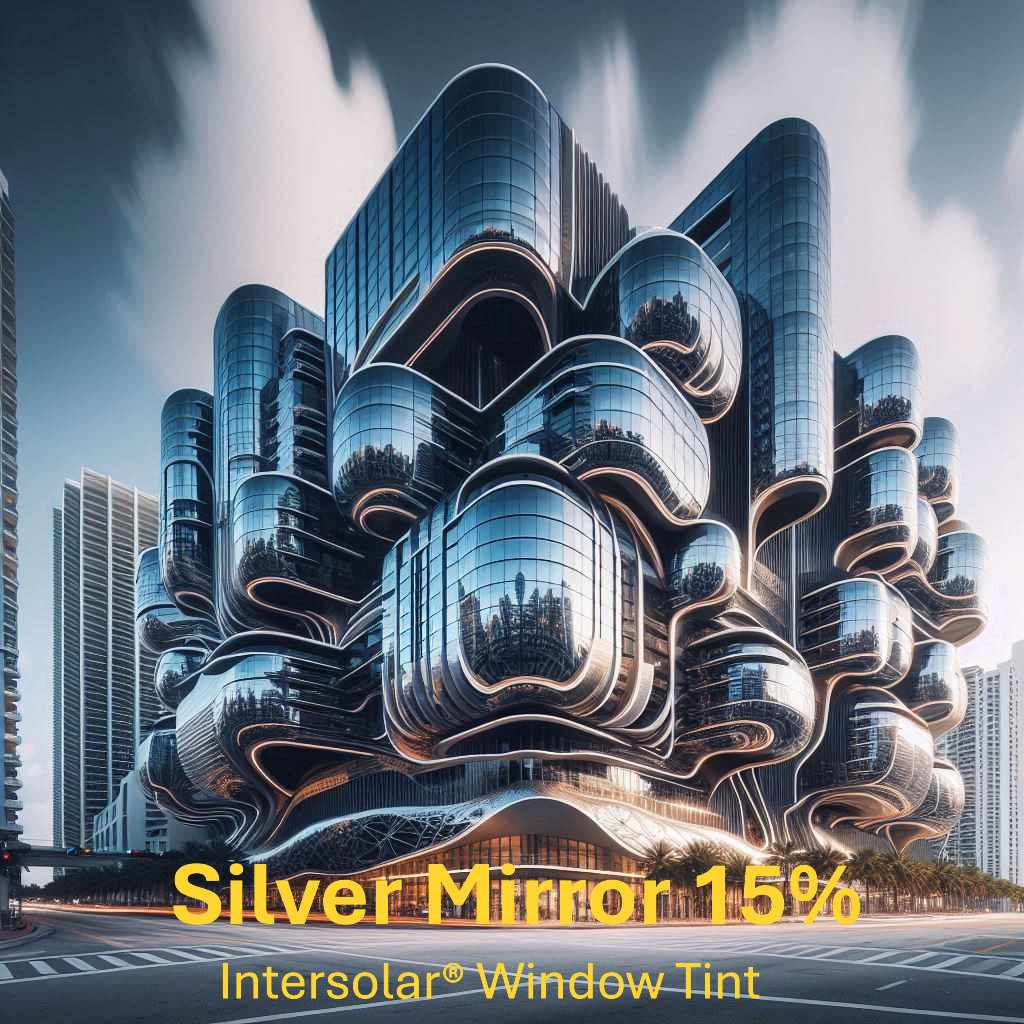 Mirror Reflective Tint Silver 15% 60″x 50′ Window Film / One Way Intersolar®