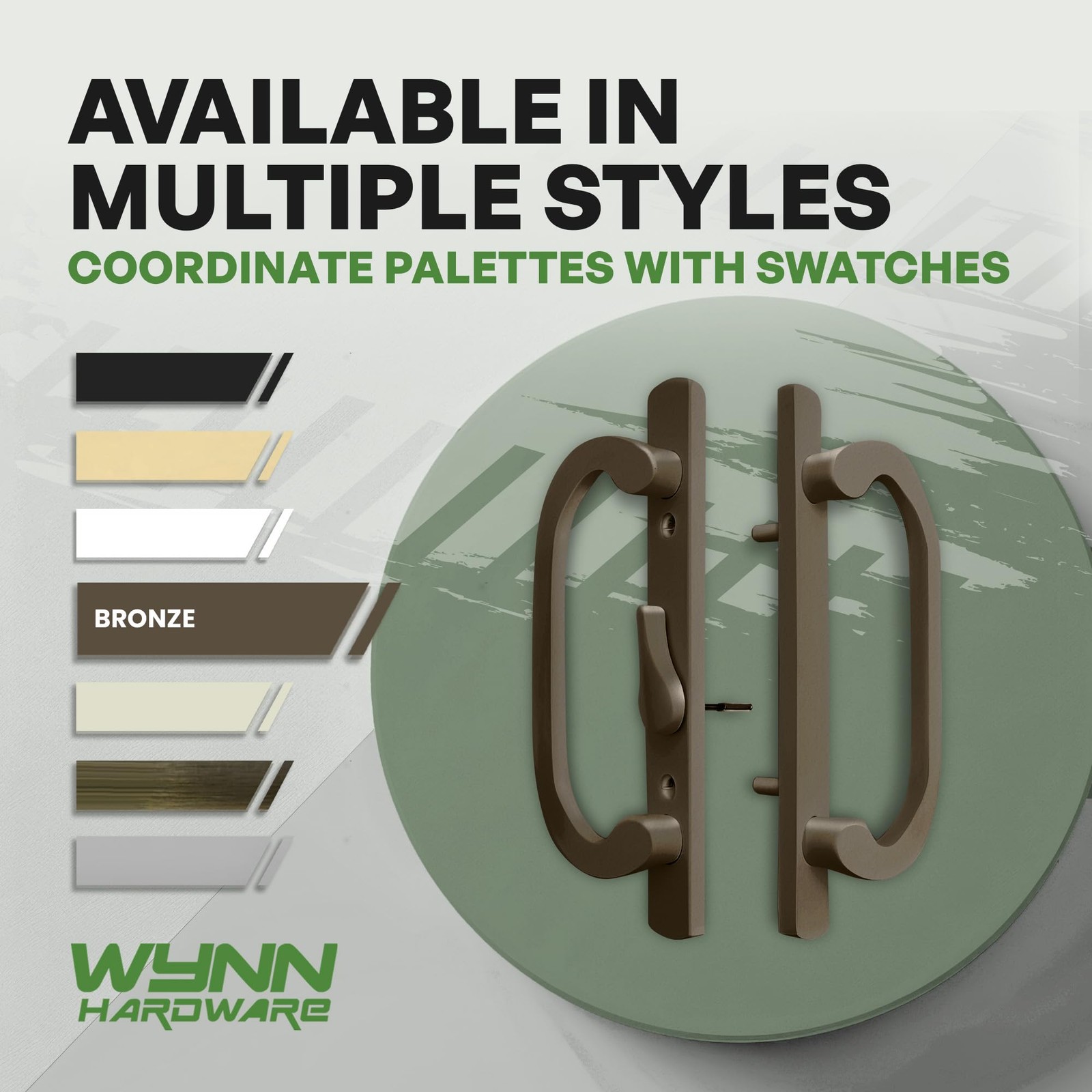 Wynn Hardware 8.5 Legacy Sliding Patio Glass Door Offset Latch Bronze Handle