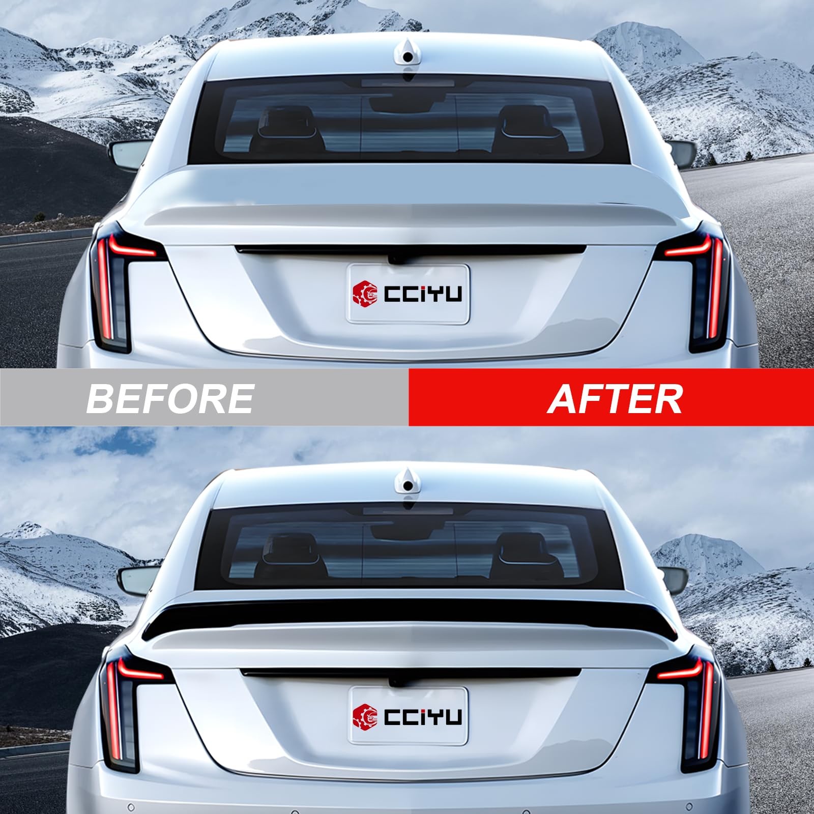 Black ABS Rear Spoiler Wing Accessories for 13 14 15 16 17 18 for Cadillac ATS