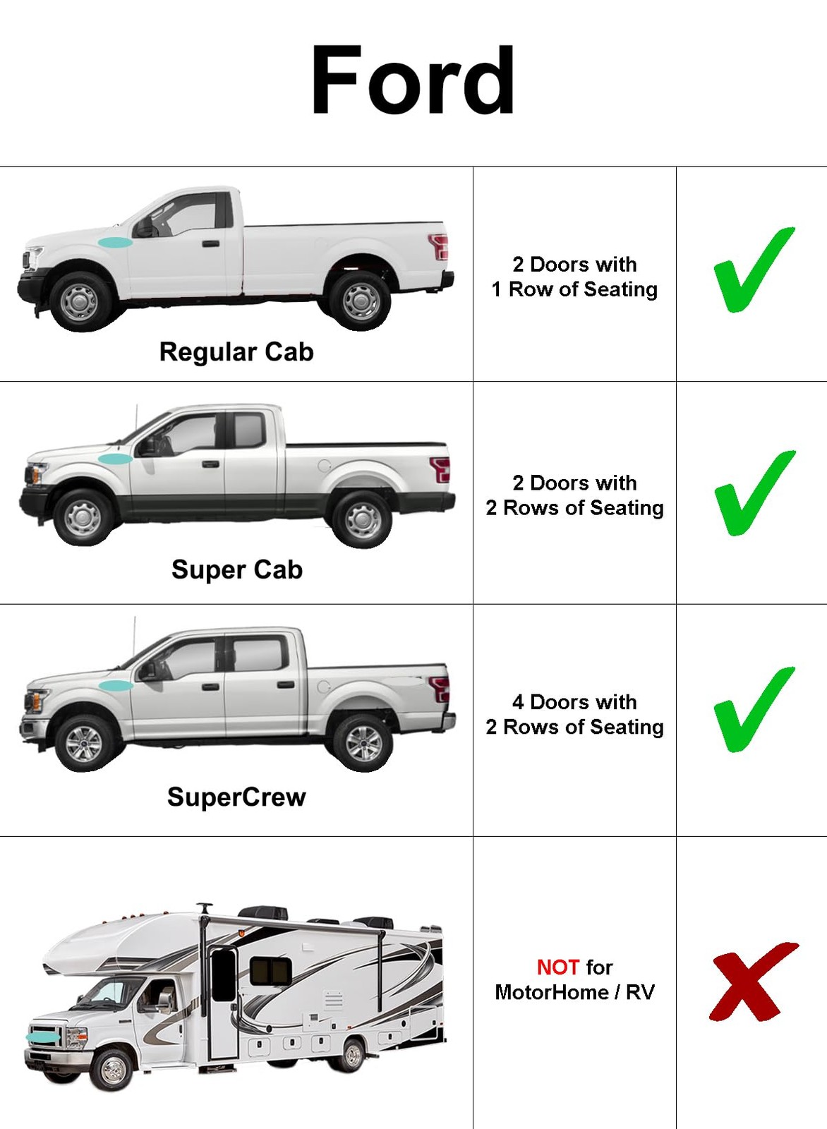 Side Window Front Seat – SuperCab/SuperCrewCab/CrewCab, Silver