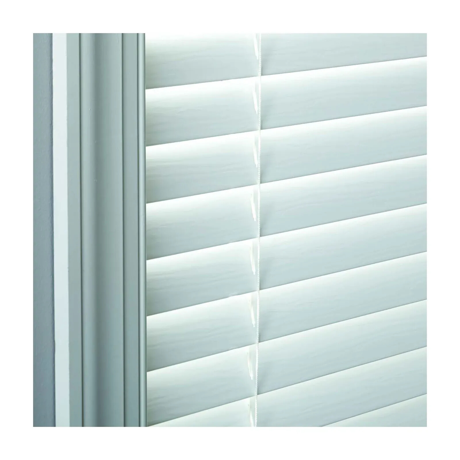 2-inch Cordless Faux Wood Horizontal Blinds Room Darkening White MULTI SIZES
