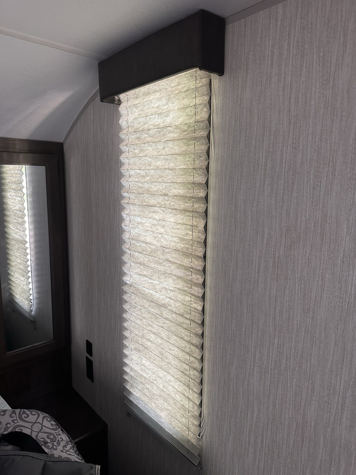 17” X 50” Pleated Shade Camper Blinds Grey Wolf Forest River