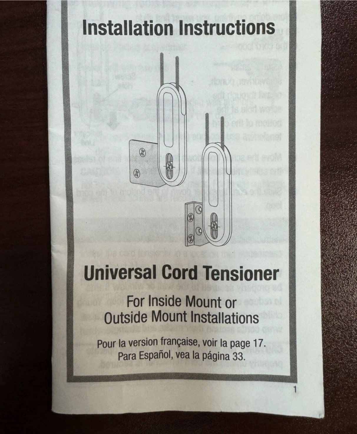 2 Sets Hunter Douglas Universal Cord Tensions Mounting Bracket Inside Or Outside