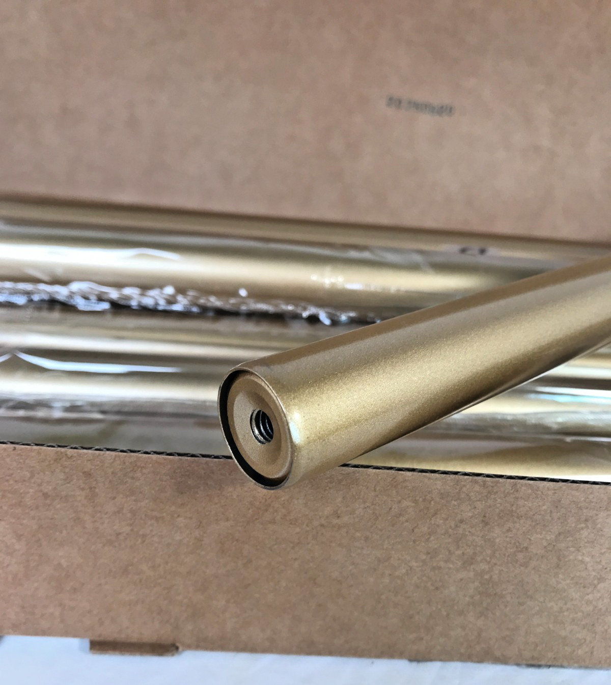 Curtain Rod Gold Finish Decorative Window & Door Hanging 30″-120″ New