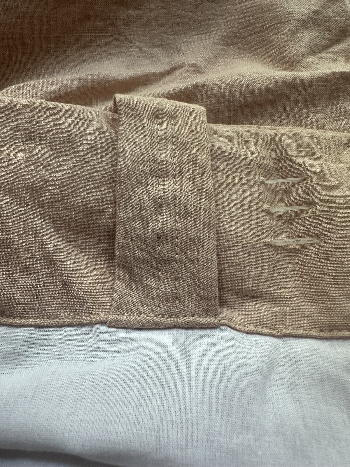 Pottery Barn Belgian Flax Linen 1 Single Drape Soft Lined 50×96” One Peach Blush