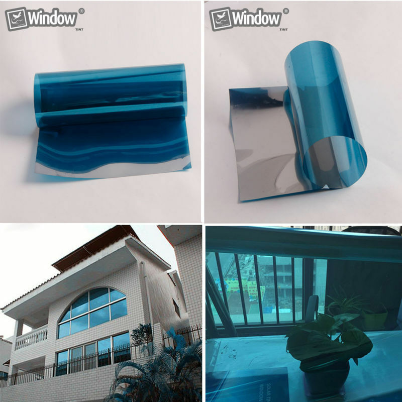 Blue&silver One Way Mirror Reflective Window Film Privacy UV Proof HOHOFILM