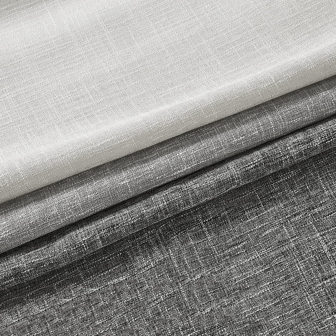 Ombre Window Curtain Panel Linen Gradient Print on Rayon Blend Fabric Drapery…