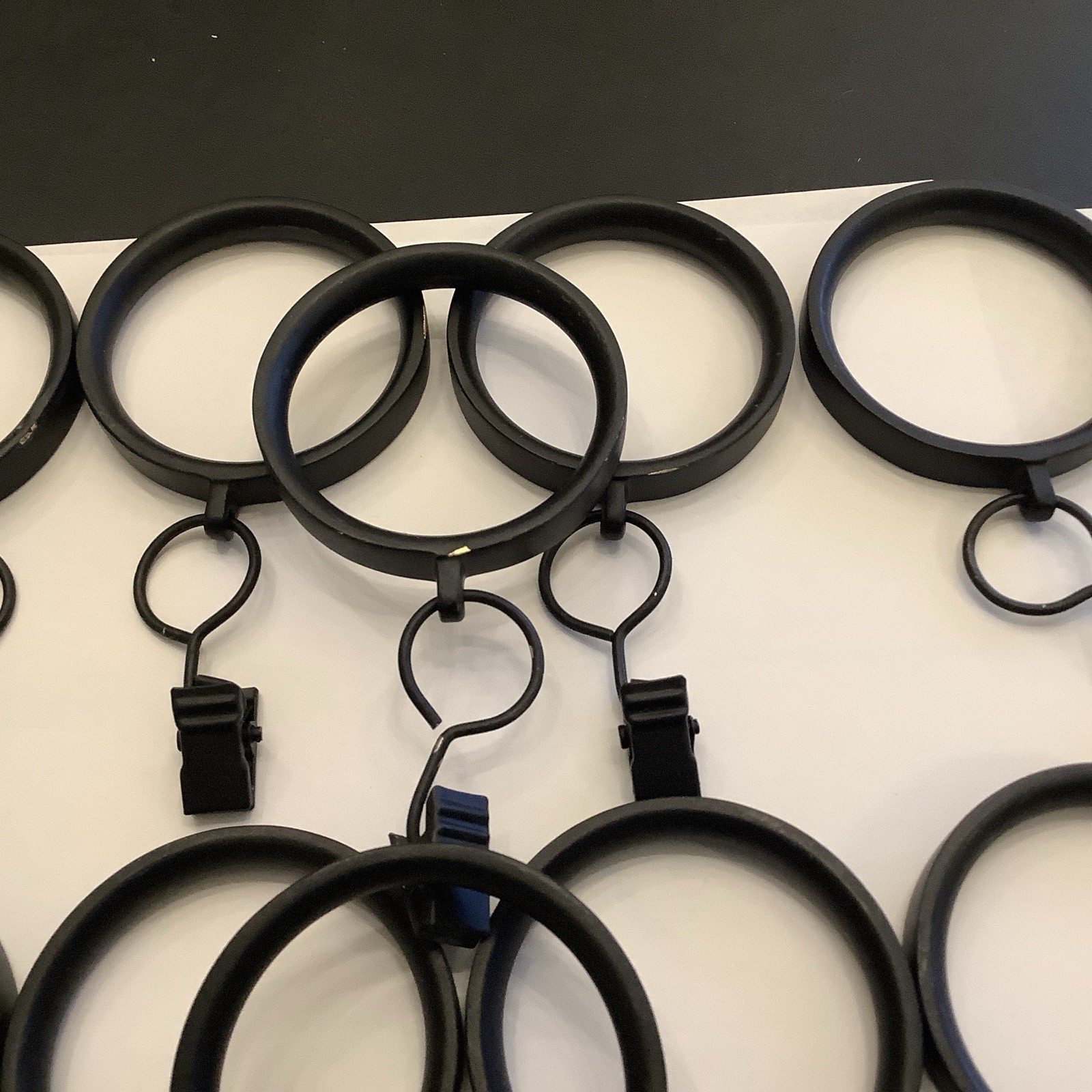 Restoration Hardware Easton Solid Brass Clip Drapery Rings (Set of 14) Large