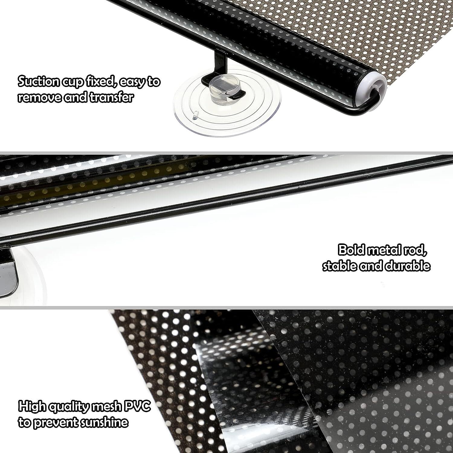 Retractable Car Auto Front/Side Window Sun Shade Shield Cover Roll Curtain Visor