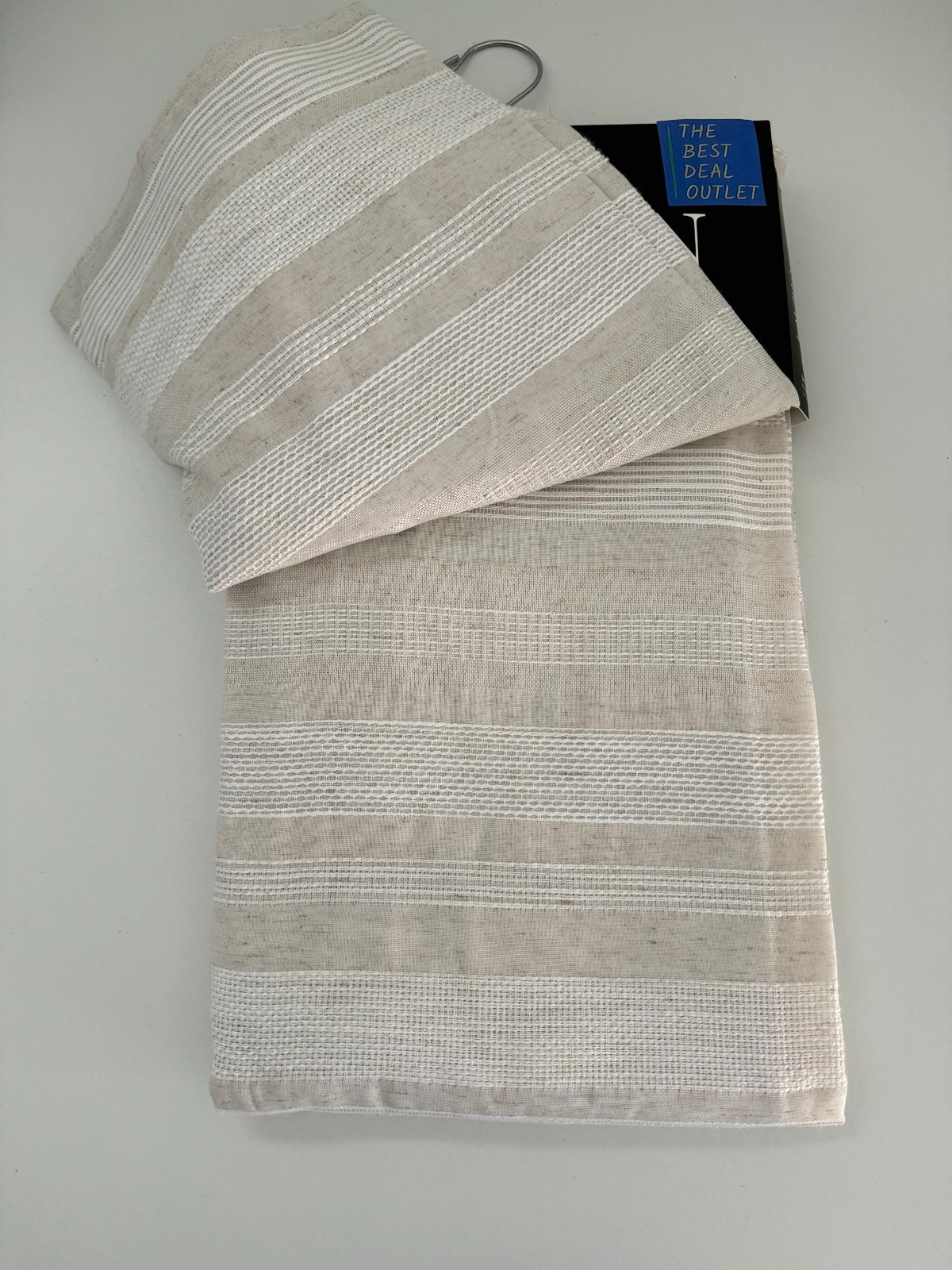 Ralph Lauren Window Curtains 2 Panels 100% Blackout 54 x 96 Linen Carson Natural