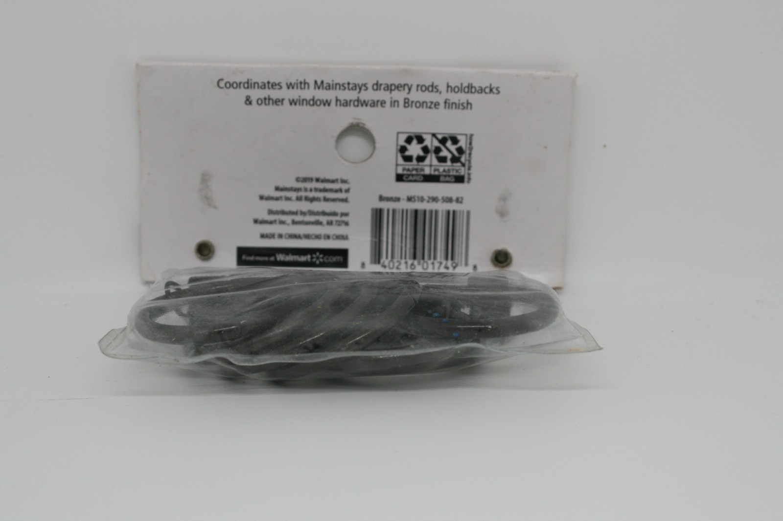(7-Pk) Mainstays Curtain Clip Rings Bronze MS10-290-508-82 Fits 1” Rods New
