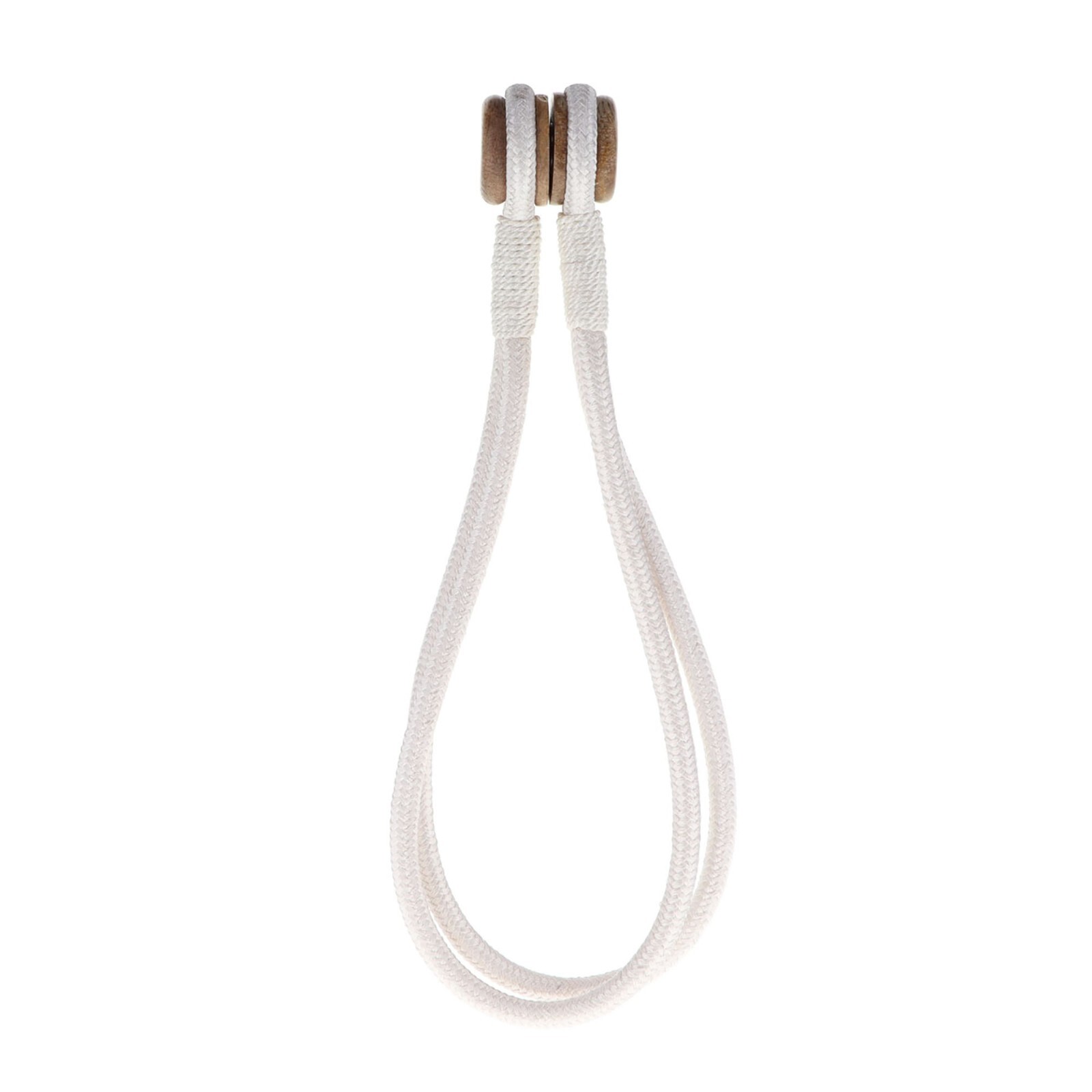 Magnetic Curtain Tiebacks – Double Braided Cord with Wooden Tips
