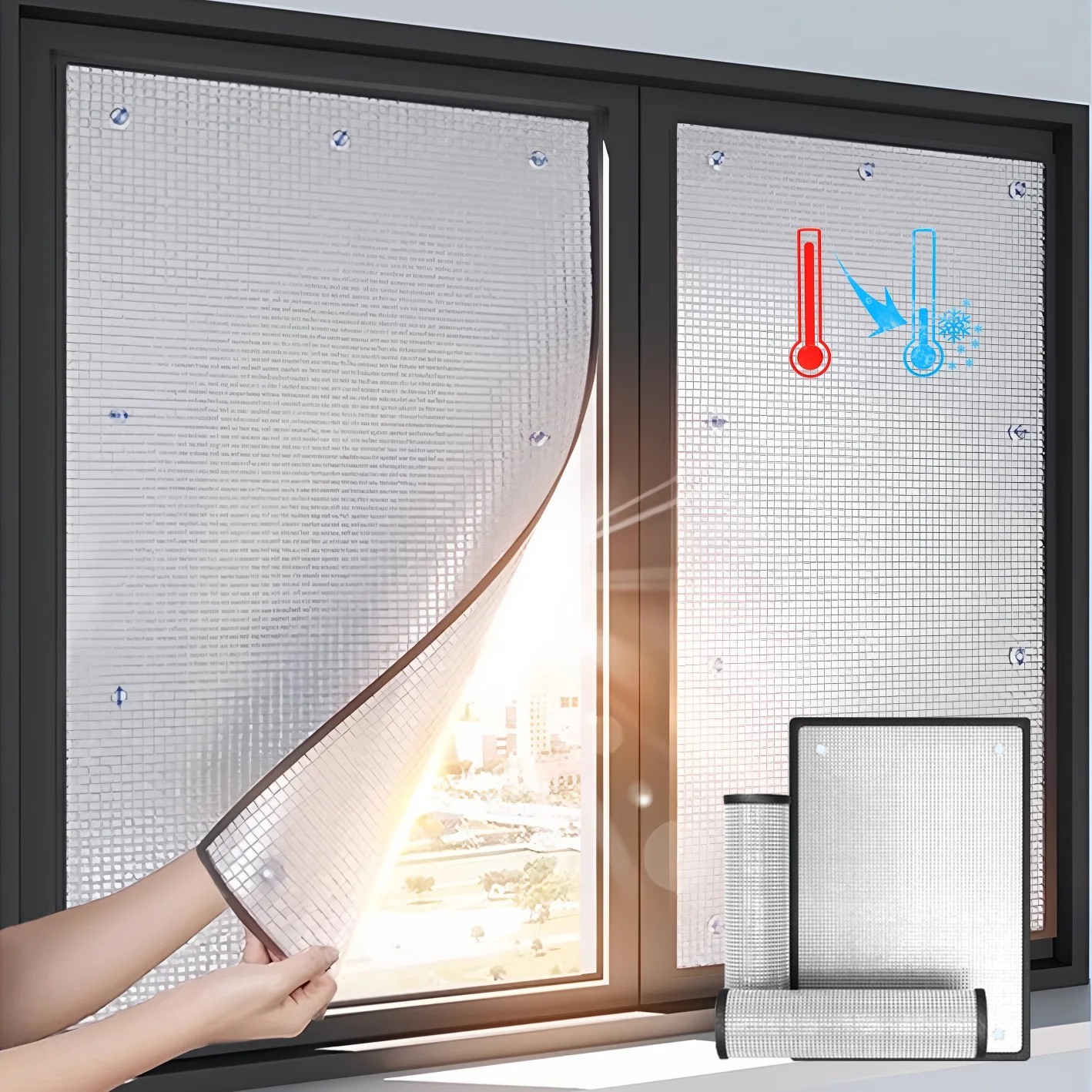 Blackout Window Film Sun Shade Aluminum Foil Insulation Curtain Home Car Glass