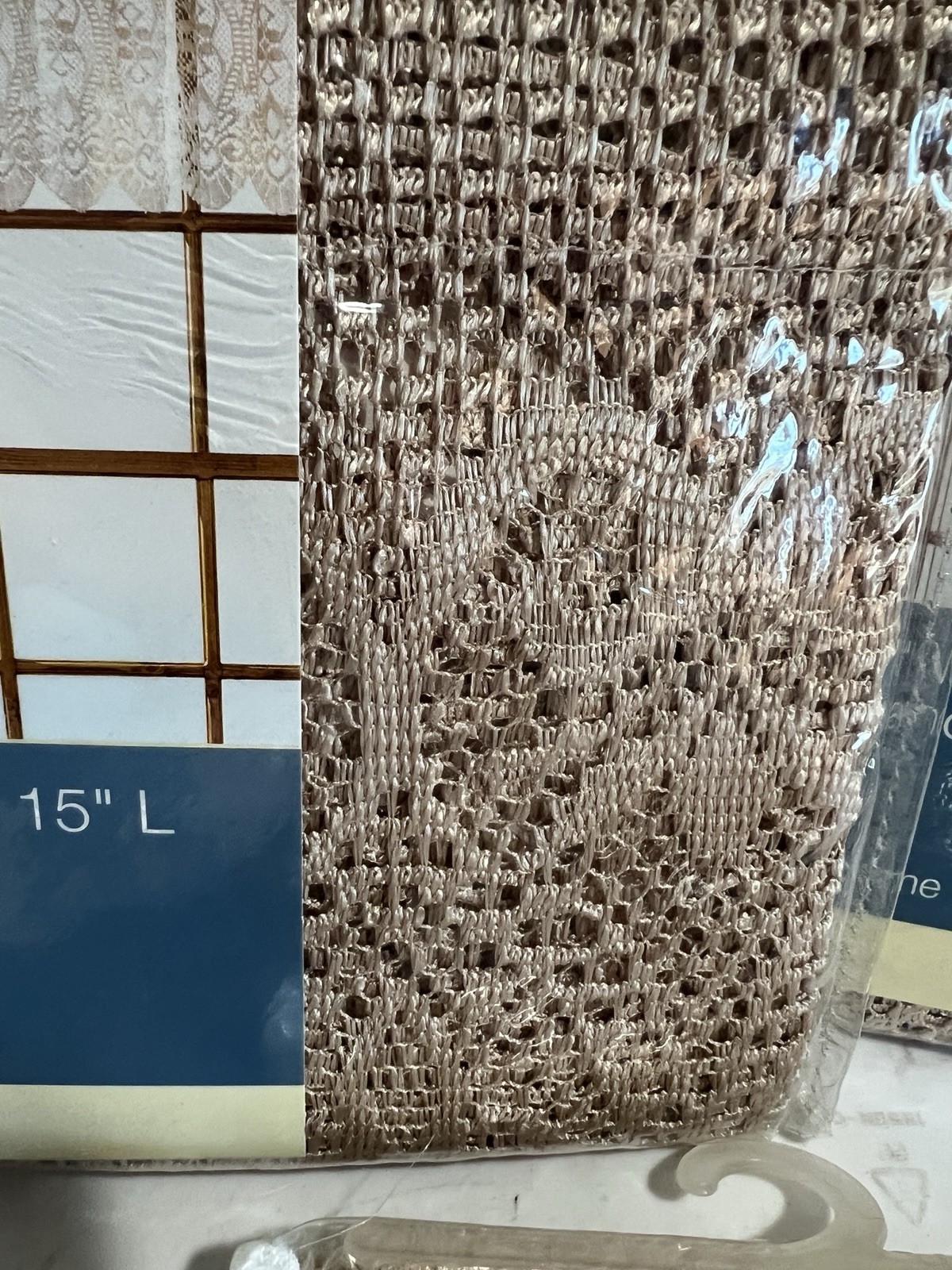 Essential Home 60”x15” Valance NEW Macrame Taupe Lot Of (3)