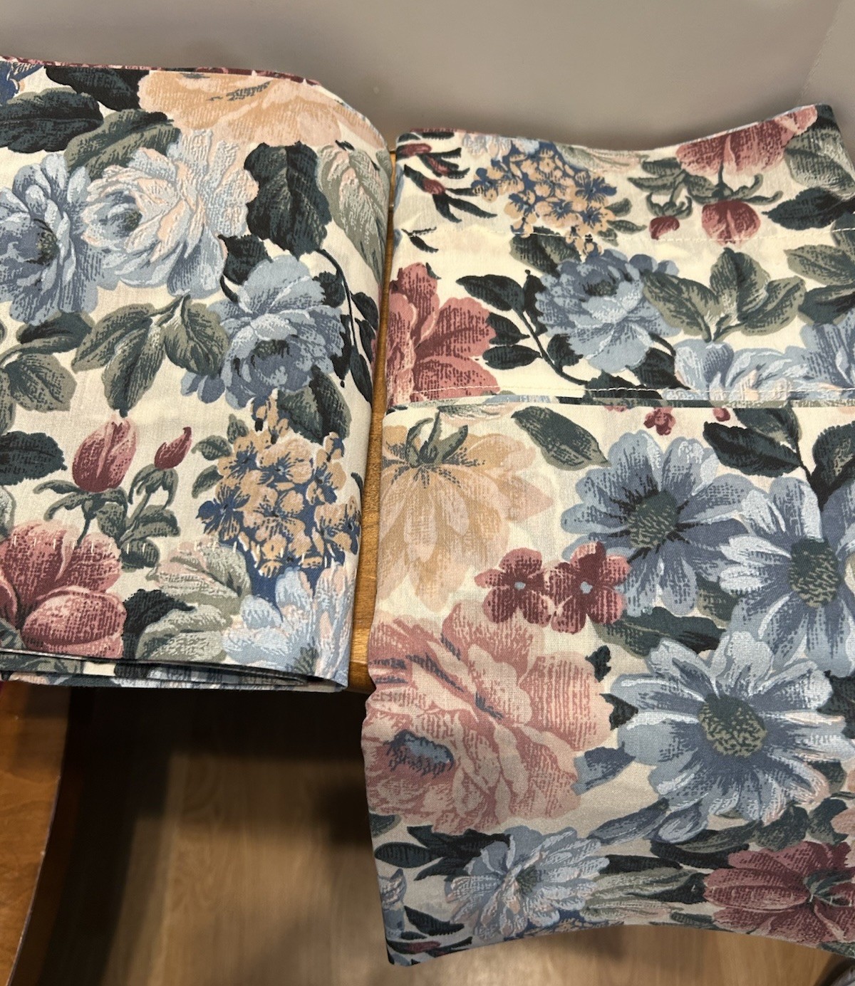 Vintage Burlington Rod Pocket Valance 2 Curtain NOS Multicolor Floral 82”x15” EA
