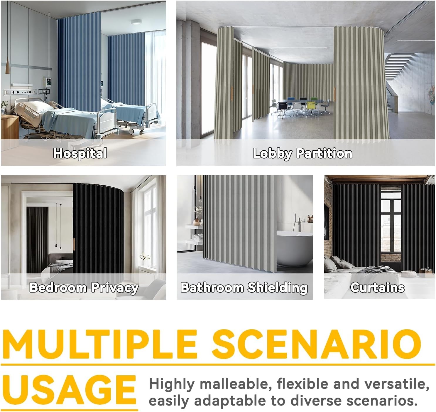 Flexible Ceiling Curtain Track Ceiling Mount Curved Curtain Rod Sliding Curtain