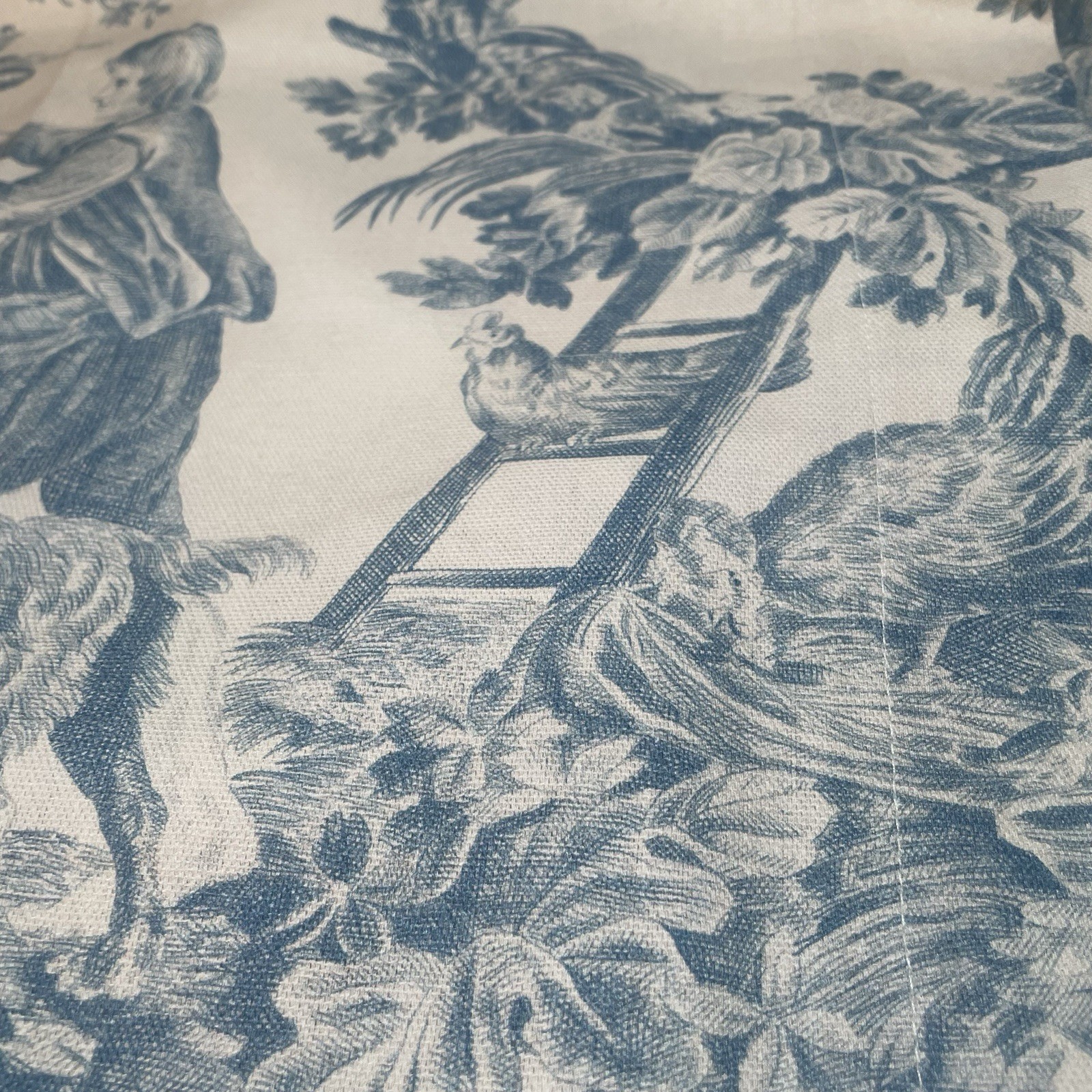 1 Maison d’ Hermine THE MILLER DENIM cotton CURTAIN PANEL back tab 50 X 84 NEW