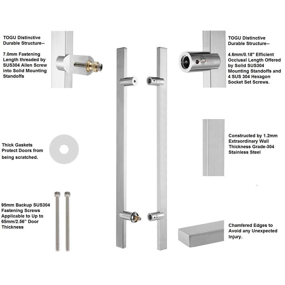 Togu Tg-6017 18 Inches Length Heavy-Duty Commercial Sus304 Stainless Steel Push
