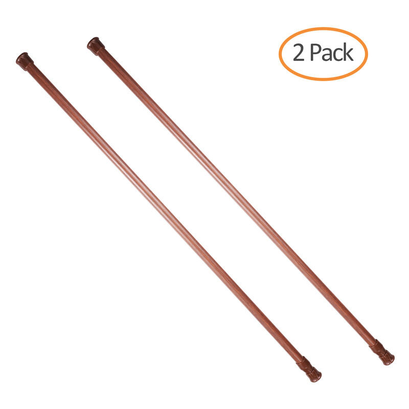 2PCS Heavy-Duty Steel Tension Curtain Rod Spring Load Adjustable Curtain Pole