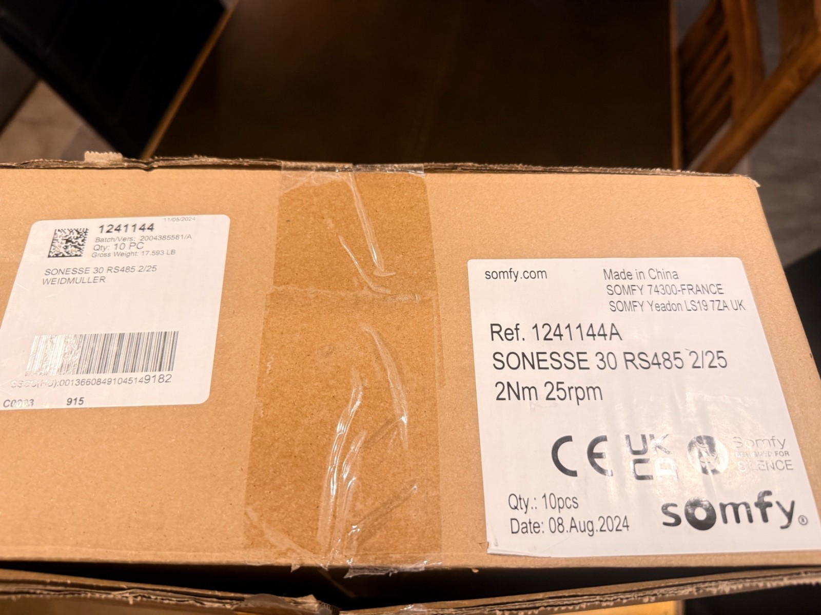 Sonesse® 30 RS485 24V DC Shade Motor Ref. 1241144A (Sold Each) NEW