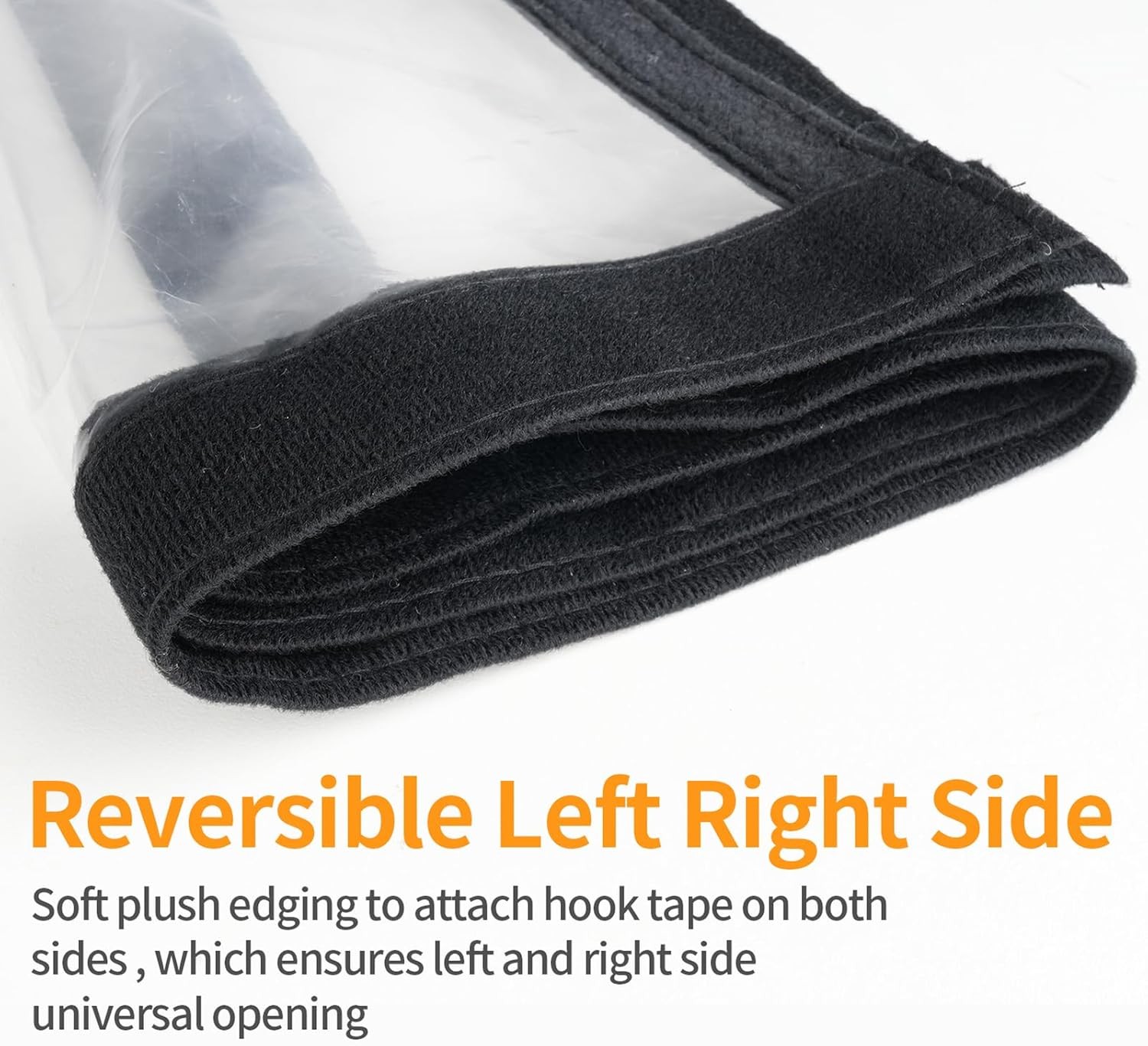 Transparent Reversible Left or Right Side Opening Insulated Door Curtain,