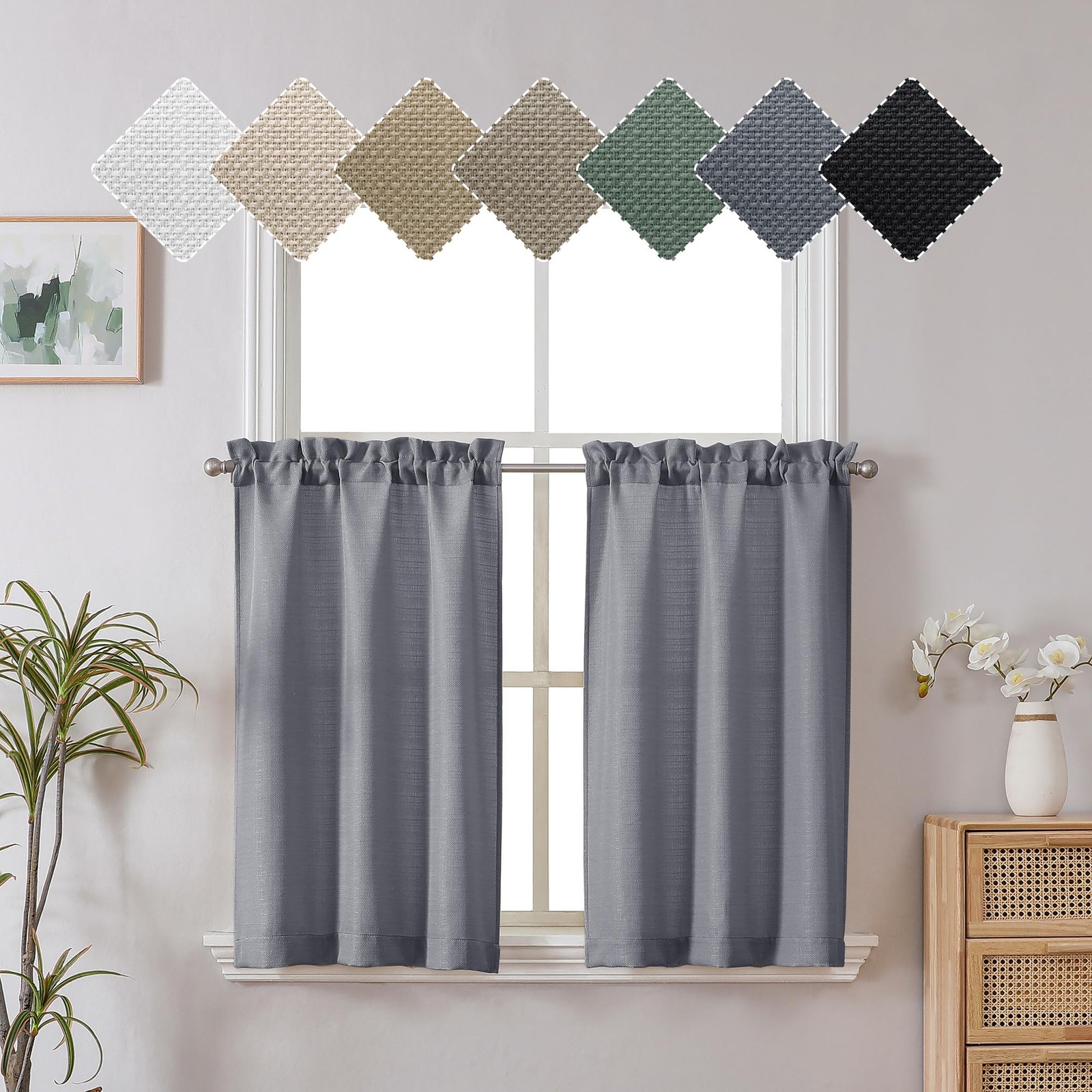 Chyhomenyc 2 Panels Dark Grey Kitchen 30″W x 36″L (Pack of 2),