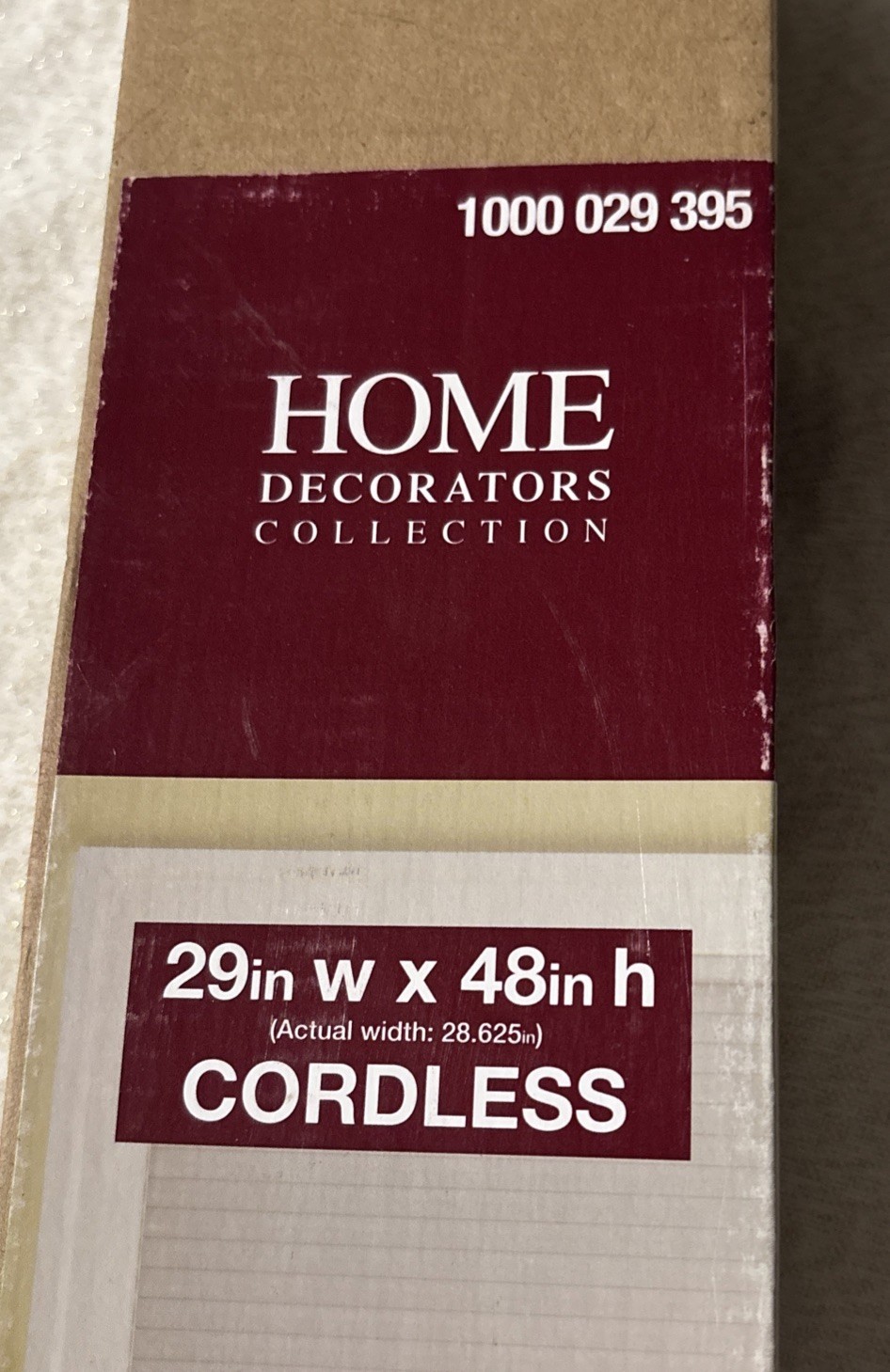 Shadow White Cordless Blackout Cellular Shade – 29×48 NEW