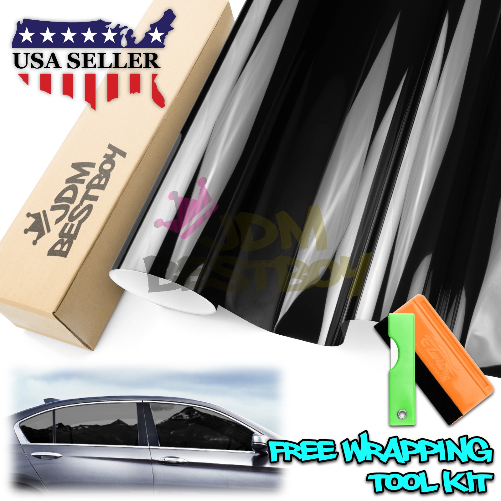 VLT 5% Window Tint Film Charcoal Black Car Glass Office Privacy UV Uncut Roll
