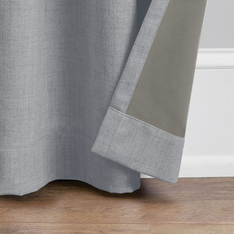 Eclipse Corte Soft Silver 99% Blackout Curtains. 2 Panels, 84″ long. New in Pack
