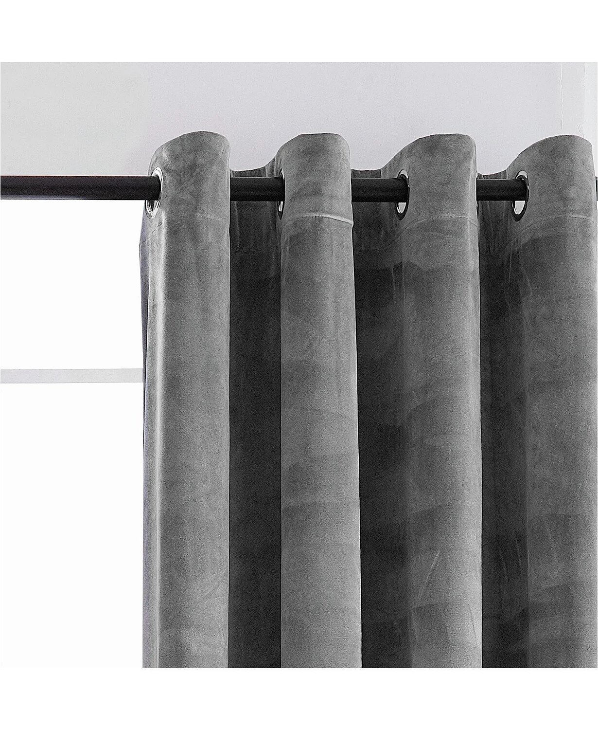 $100 Lyndale Decor Regency Velvet Room Darkening ONE Curtain 54″ X 95″ Silver