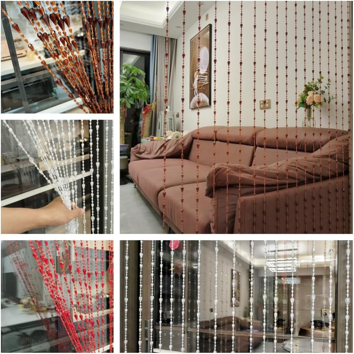 Beaded Curtain Doorways Acrylic Hanging Door Beads String Curtains Tassel Room D