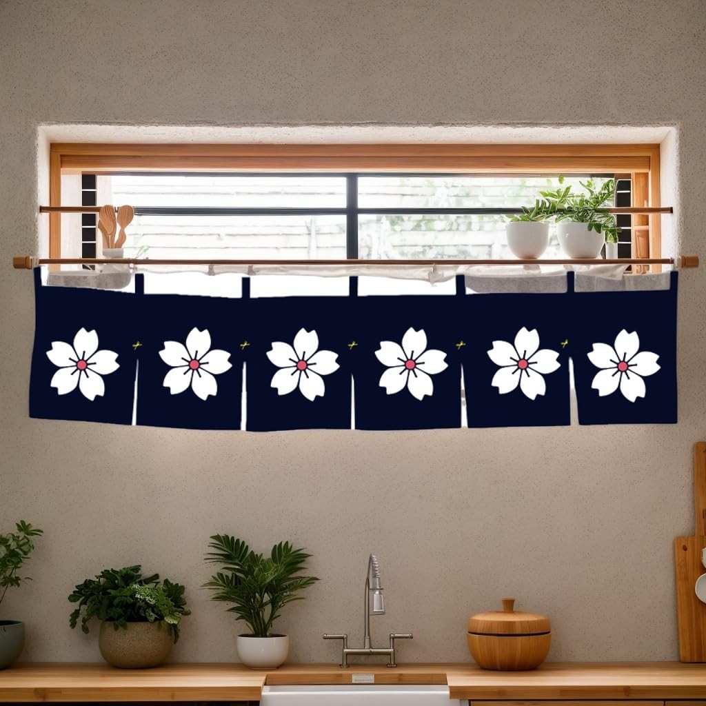 Uxowoxu Noren Japanese Curtain Pattern Picture Doorway Long Curtain For
