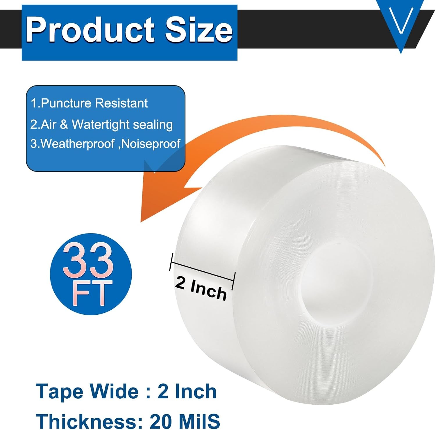 3× Cold Block Window Weather Sealing Tape Clear Insulation Caulk Doors Windows