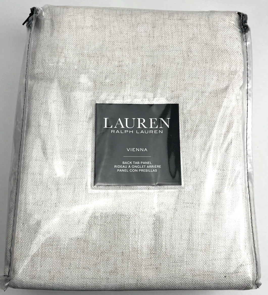 New Lauren Ralph Lauren Back Tab Curtain Panel Vienna Linen 1-54×108″ Panel
