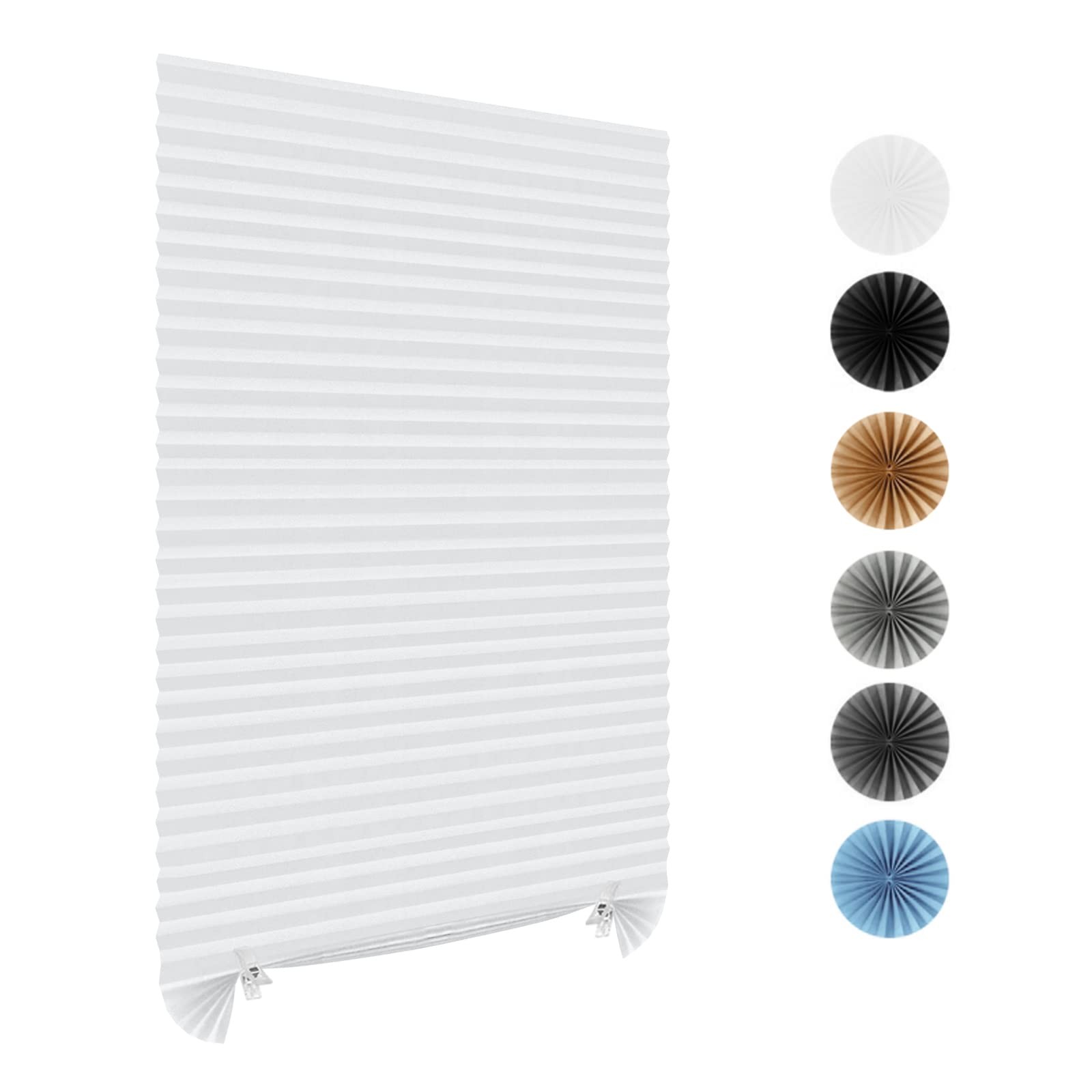Temporary Blinds Cordless No Drill Paper Blinds for Windows Self Adhesive Sti…