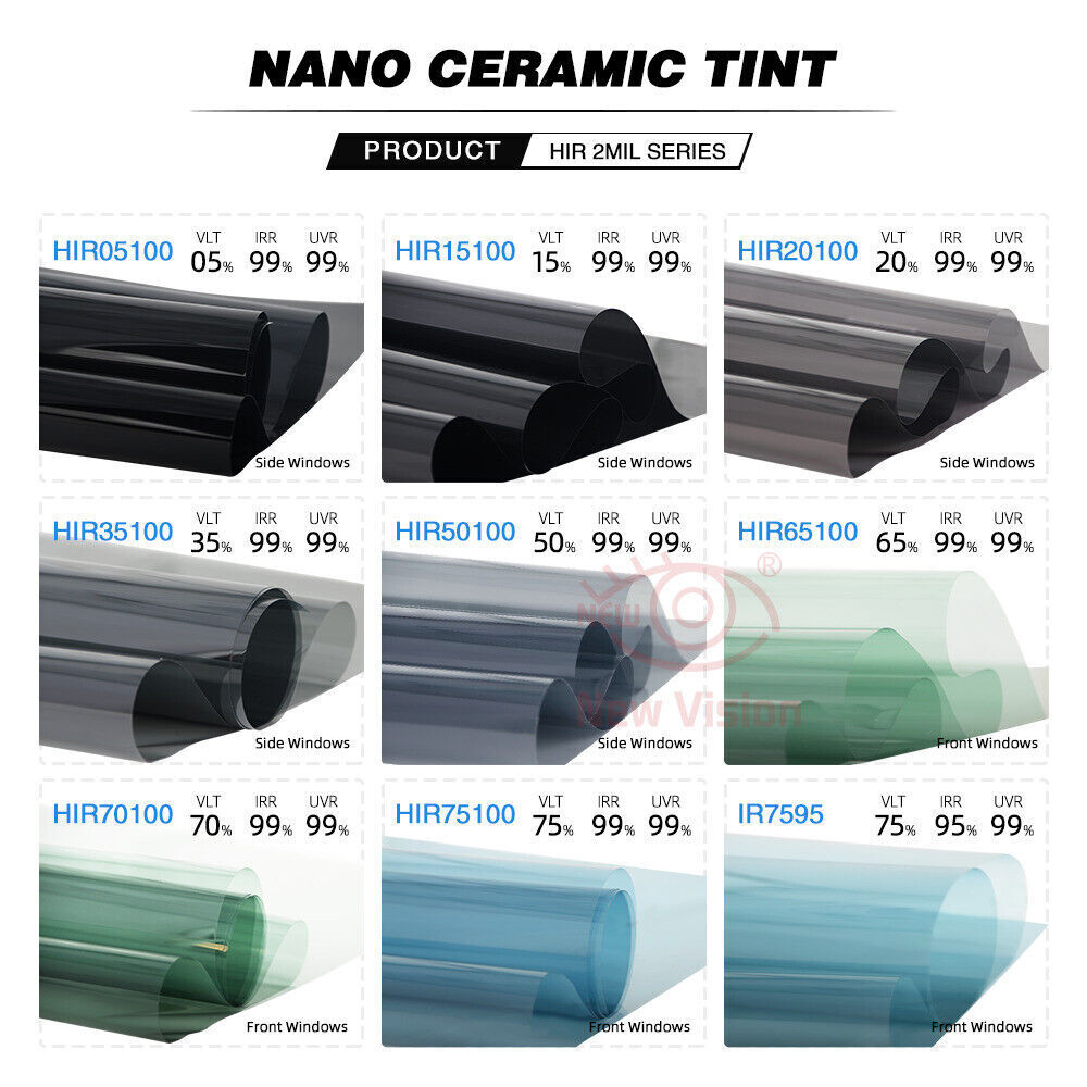 IRR99% HD Nano Ceramic Film High Heat Resistant Glass Window Tinting Foils Skin