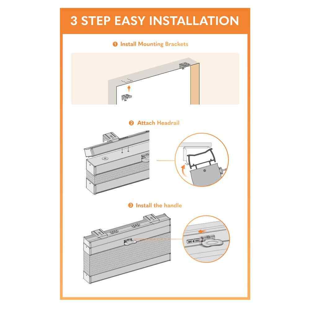 Home Decorators Snow Drift 35 in. W x 48 in. L Cordless Light Filtering Shades