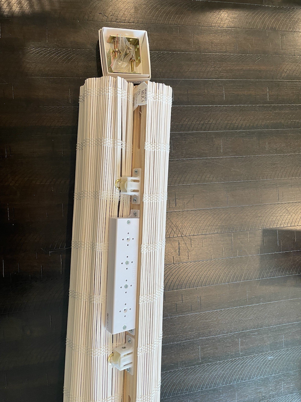Radiance Cordless White Matchstick Bamboo Roman Shade, 22.5“ x 64”