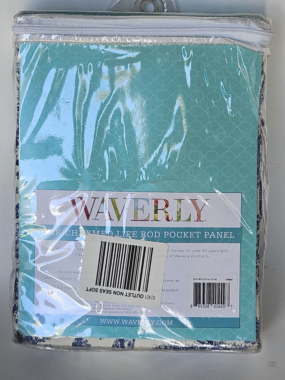 Waverly CHARMED LIFE Curtain Panel Cottagecore French TOILE Blue