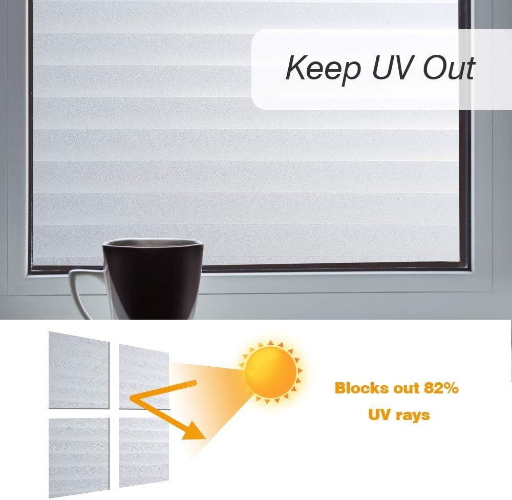 17.7×78.7″ Static Cling Window Film – Stylish UV Blocking Privacy Solution