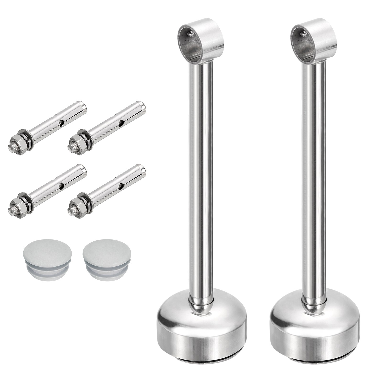 4 Set Ceiling Mount Curtain Rod Bracket 25mm/0.98″ Pipe Length 250mm/9.84″