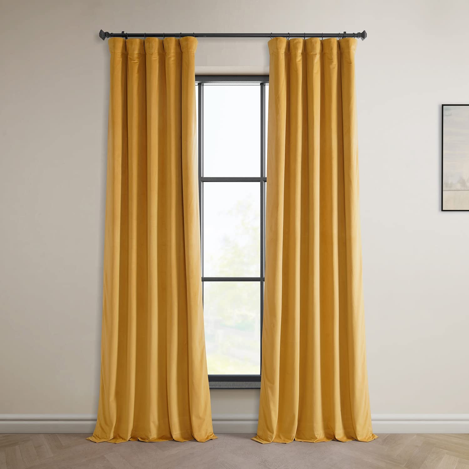 HPD Half Price Drapes Heritage Plush Velvet Curtains 108 Inches Long Room Darken