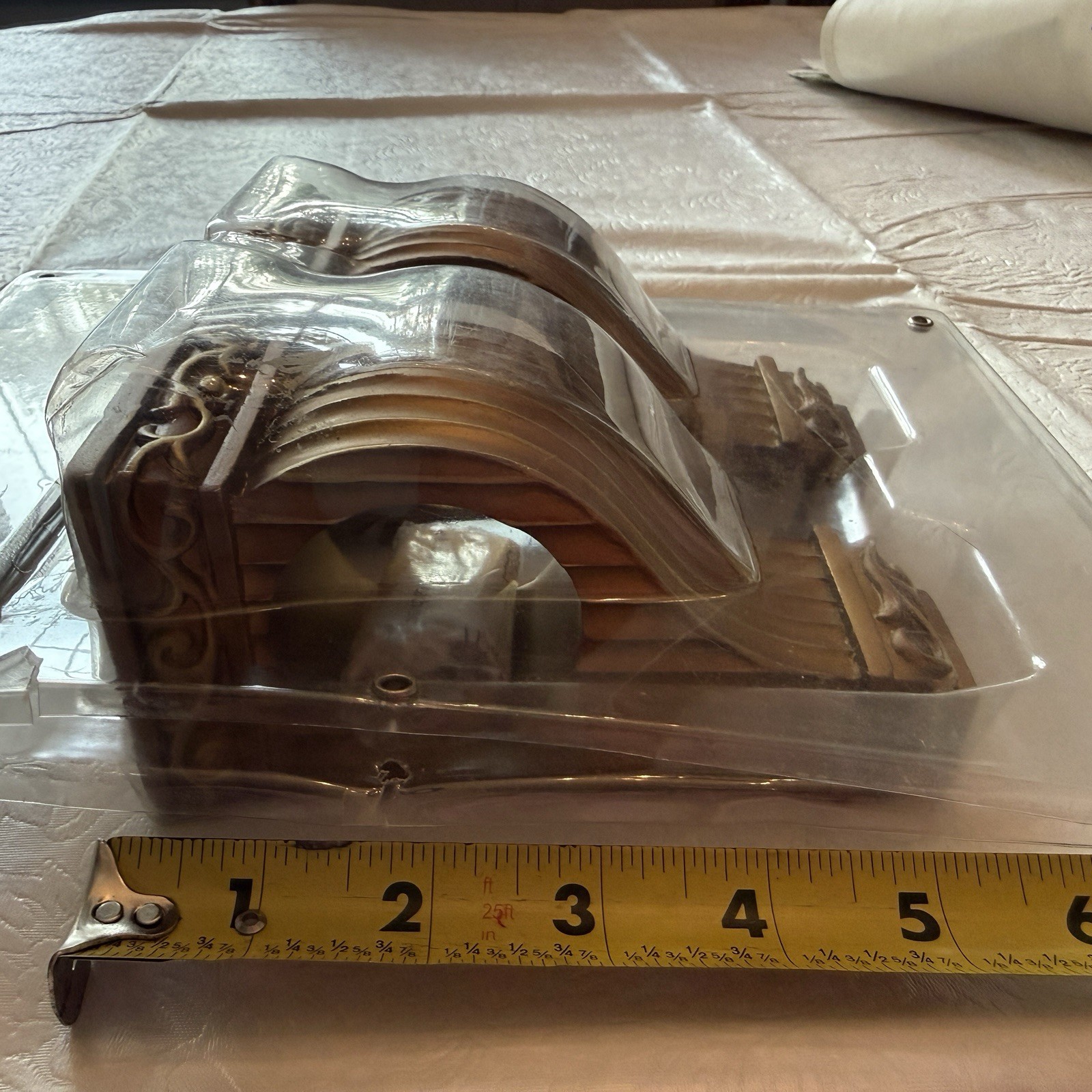 VTG Gold Corbels Valance Drape Curtain Rod Pole Sconce Scarf Bracket Holder SET